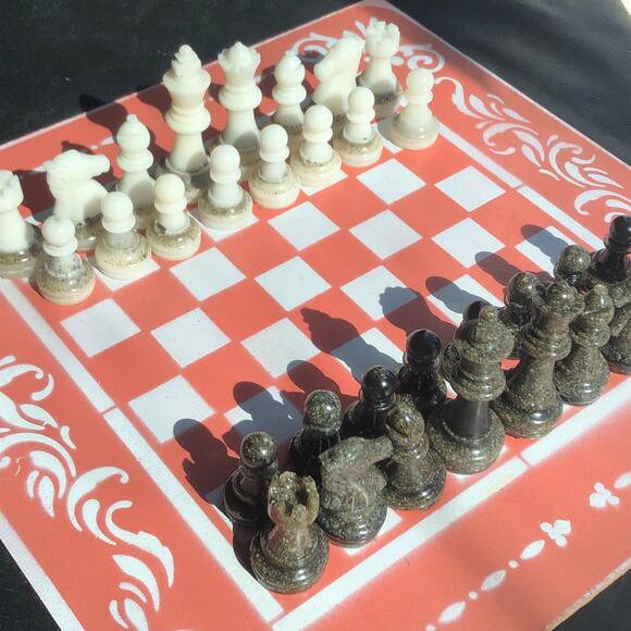 Chess Set - Salmon Pink - Picture 9 of 10